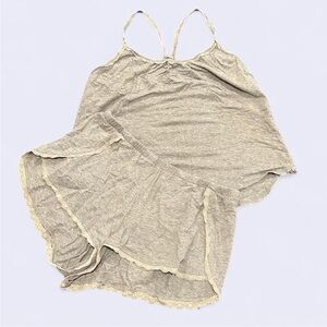 UGG Gray Lace Trim Sleepwear Set